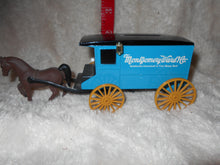 Vintage Metal Horse & Wagon Bank Montegomery Ward #2001