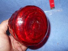 Vintage Red Blown Textured Glass Pitcher (34)