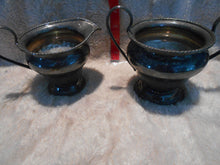 Antique/Vintage Metal Dishes: Silver/Silverplate Sugar and Creamer England #5