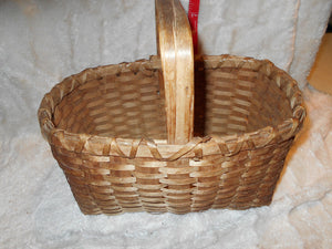 Vintage Rectangular, Light Brown Basket 9"L (9)