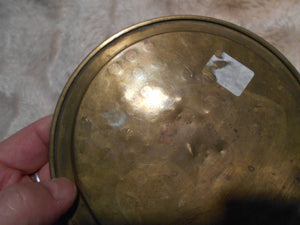 Vintage Heavy Brass Circular Tray 5" (600)