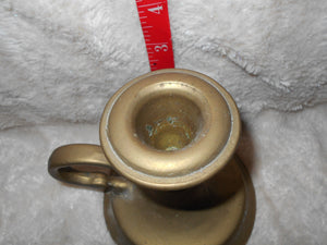 Vintage Solid Brass Ring-Held Candle Holder (41)