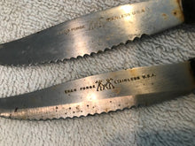 Vintage Ekco Forged Stainless Steel Wooden Handled Serrated Butter Knives  #1083