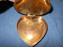 Vintage  Brass Heart-Shaped Trinket Box (823)