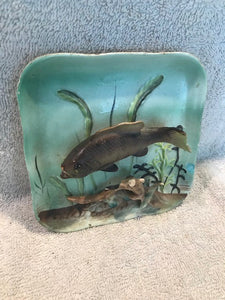 Vintage Ceramic Small Mouth Black Bass Wall Hanging  #1132