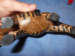 Vintage  Hand-Carved, Hand-Painted Wooden Zebra #106