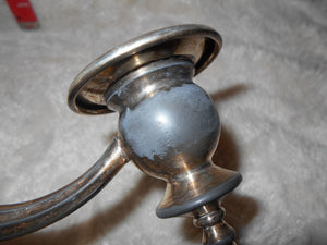 Vintage  Silverplate 3-Candle Candle Holder (65)