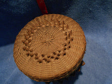 Vintage Splint Woven/Porcupine Twisted Lidded Basket (23)