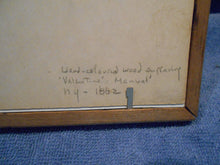 Antique Hand-Etched & Colored Picture "Graft" - Framed (534)