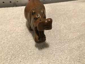 Vintage Hand Carved Stone Hippo #93