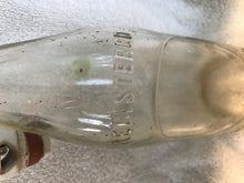 Antique Clear Wire and Porcelain Capped Beverage Bottle  #837