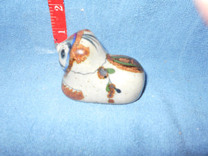 Vintage  Hand-Painted Mexican Mustached Bearded Pottery Cat #112