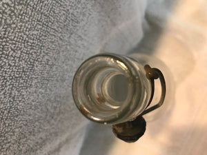 Antique Clear Wire Capped Beverage Bottle   #834