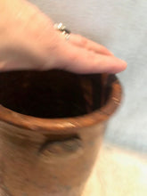 Antique Primitive Redware Crock  #1114