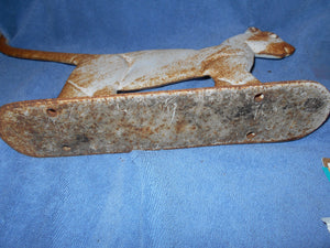 Vintage Cast Iron White Cat Boot Scrapper #2026