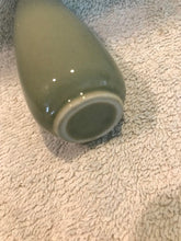 Antique Pottery Light Green Bottle/Bud Vase  #1118