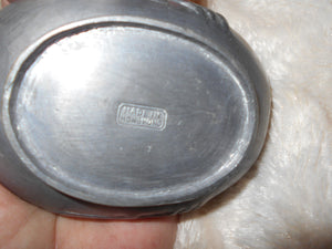 Vintage Heavy Pewter and Brass Duck Trinket Box (827)