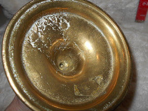 Vintage Solid Brass Ring-Held Candle Holder (41)