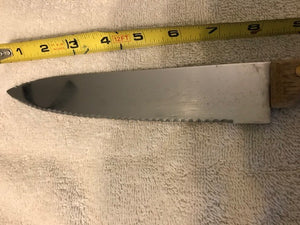 Vintage Stainless Steel Wooden Handled Knife (#504)