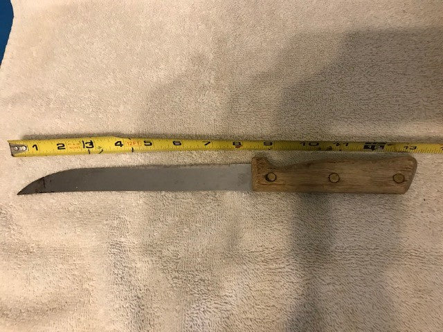 Vintage Stainless Steel Wooden Handled Knife (#505)