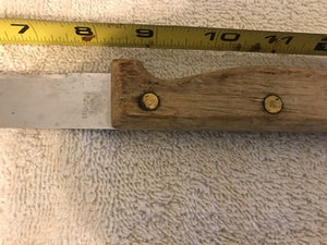 Vintage Stainless Steel Wooden Handled Knife (#505)