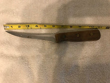 Vintage Wooden Handled Knife In Cardboard Sheath (#507)