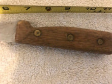 Vintage Wooden Handled Knife In Cardboard Sheath (#507)