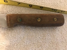 Vintage Wooden Handled Knife In Cardboard Sheath (#507)