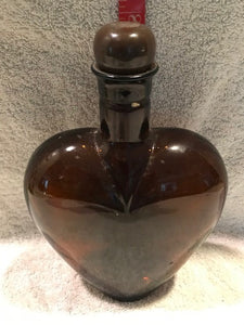 Vintage Paul Mason Heart-shaped, Stoppered Bottle (#427)