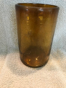 Antique/Vintage Blown Glass Amber Tumbler Glass #811