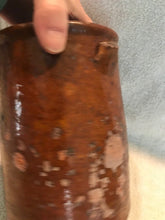 Antique Primitive Redware Crock  #1114