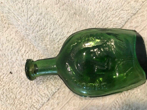 Vintage Green Benjamin Franklin Mini Bottle #818