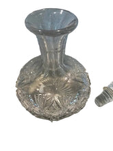 Vintage Gorgeous Pressed Glass Ships Decanter  #1110
