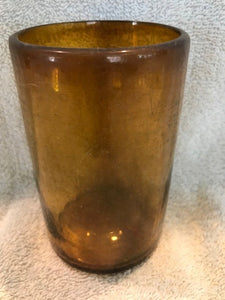 Antique/Vintage Blown Glass Amber Tumbler Glass #811