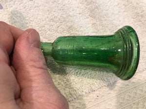 Vintage Green Liberty Bell Mini  Bottle #817