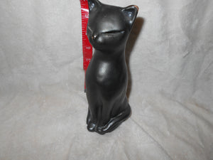 Vintage Painted Pottery Cat Figure #130