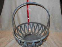 Vintage Heavy Painted Metal Basket (34) #2013