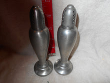 Vintage Pair of Pewter Preisner Salt & Pepper Shakers (2)