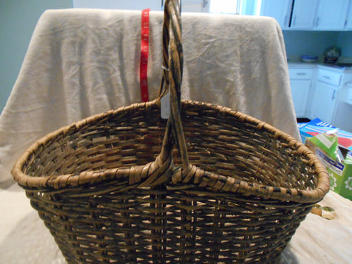 Large Vintage Green Basket (3) #2012