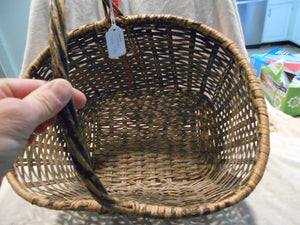 Large Vintage Green Basket (3) #2012