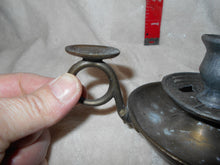 Vintage Brass Ring-held, Thumb-rest Candle Holder (50)