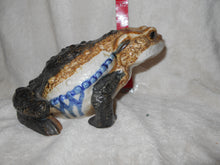 Vintage  Large Painted Pottery Toad #133