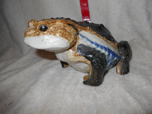 Vintage  Large Painted Pottery Toad #133