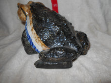 Vintage  Large Painted Pottery Toad #133