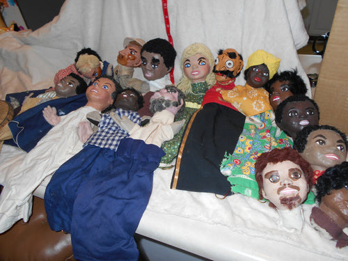 Vintage Large Lot of 1950s Hand Puppets #2035