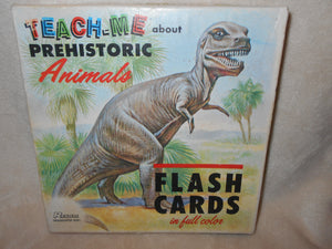 Vintage 1968 Teach-Me Prehistoric Animals Flash Cards (844)