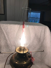 Antique/Vintage GWTW Brass Hurricane Lamp Electrified (#436)