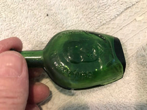 Vintage Green Benjamin Franklin Mini Bottle #818