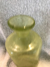 Vintage Yellow Swirl Blown Glass Bottle #807