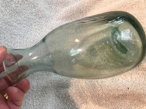 Antique/Vintage Blown Glass Light Greenish Bottle #828